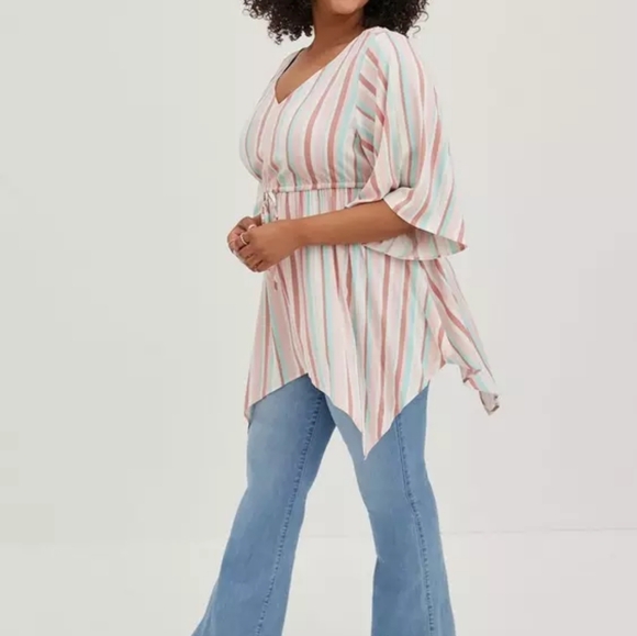 Babydoll Stretch Challis Dolman Sleeve Tunic Top FINAL MARKDOWN - Picture 4 of 4